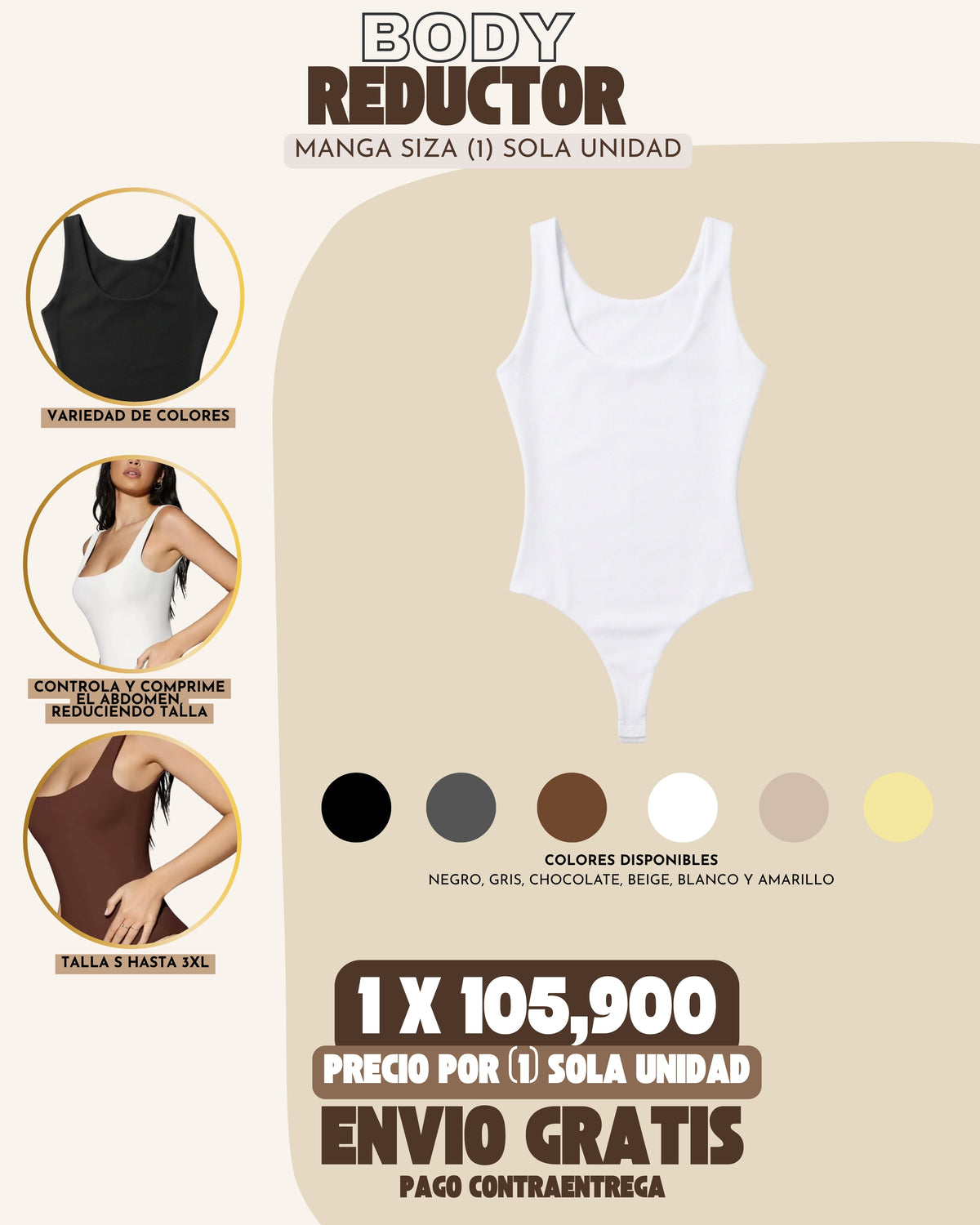 BODY REDUCTOR x 1 UND | MANGA SIZA