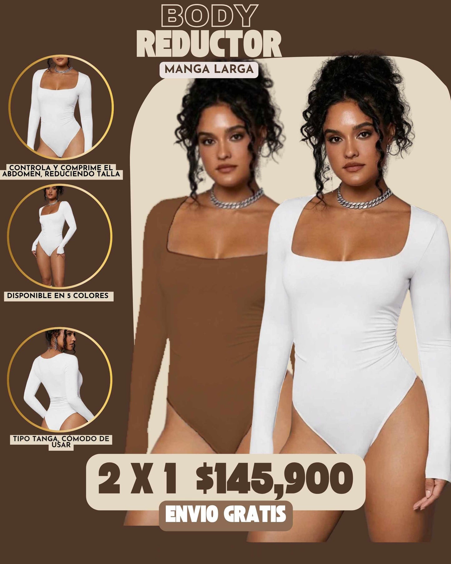 2 x 1 BODY REDUCTOR MANGA LARGAⓇ