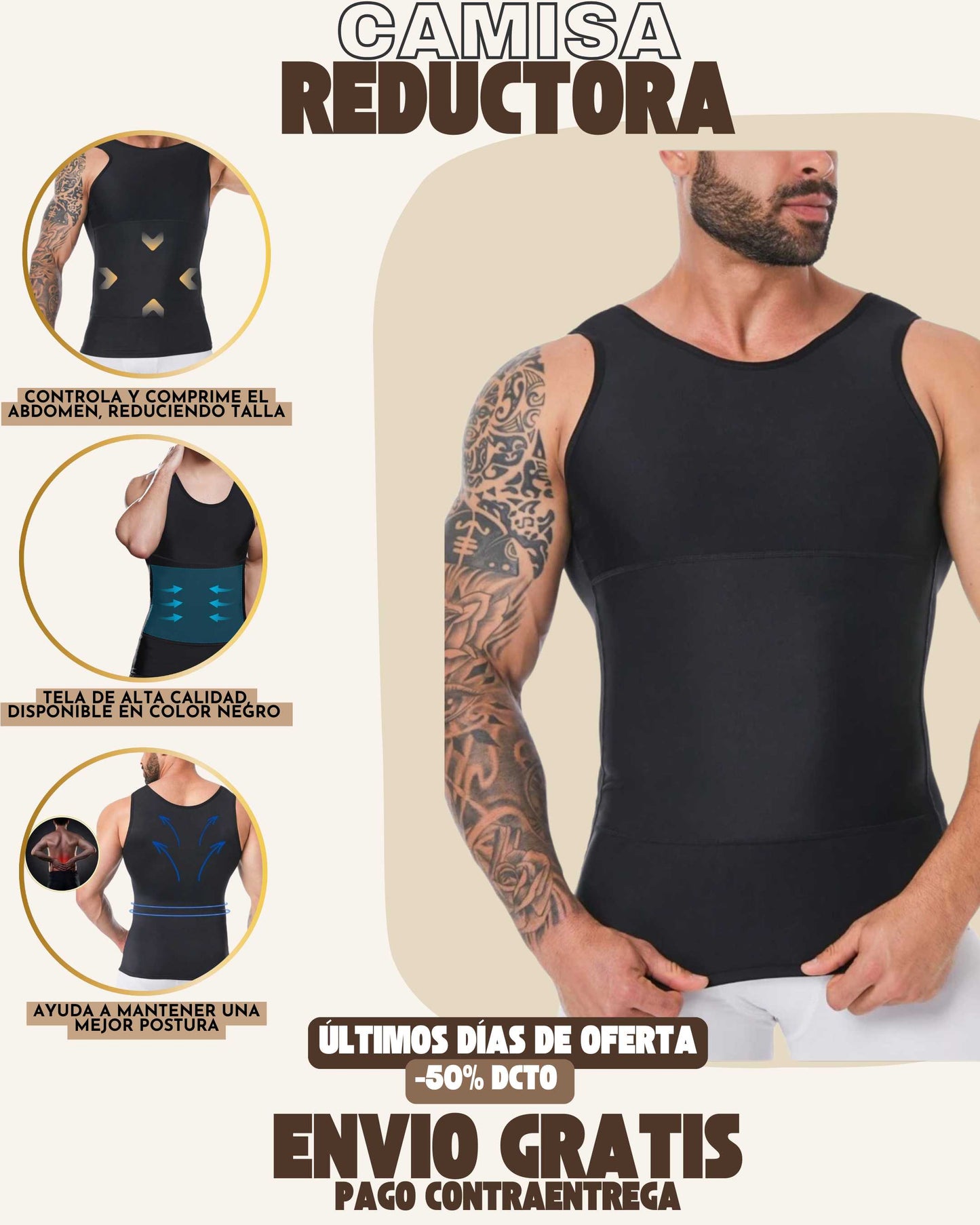 CAMISA REDUCTORA | COMPRESIÓN ABDOMEN