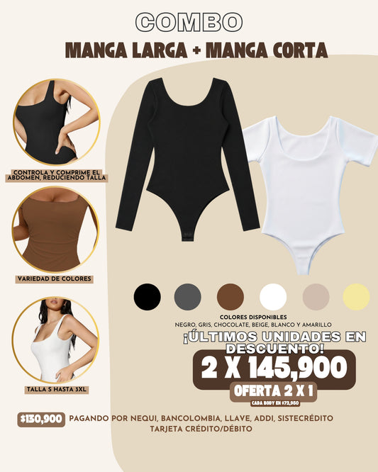 2 x 1 COMBO REDUCTOR: MANGA LARGA + MANGA CORTA