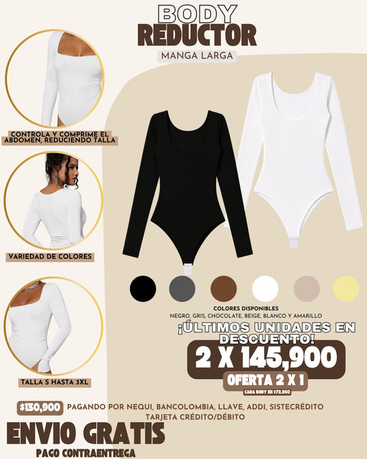 2 x 1 BODY REDUCTOR MANGA LARGAⓇ