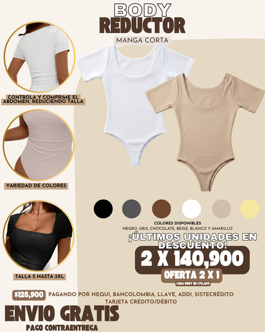 2 X 1 BODYS REDUCTORES MANGA CORTA