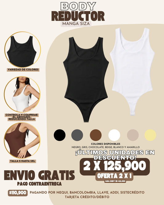 2 X 1 BODYS REDUCTORES MANGA SIZA