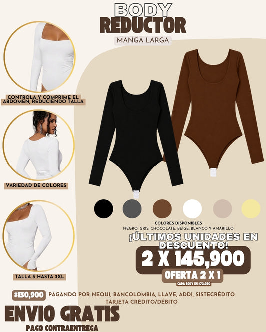2 x 1 BODY REDUCTOR MANGA LARGAⓇ