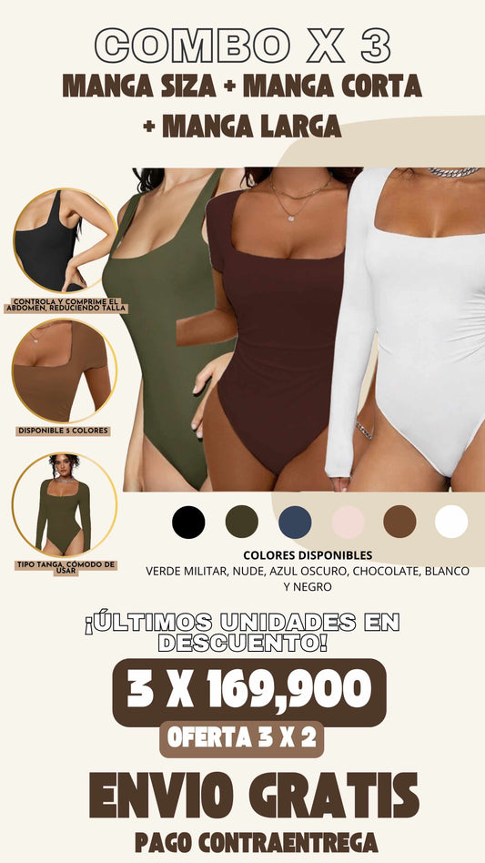 3 x 2 COMBO REDUCTOR : MANGA SIZA + MANGA CORTA + MANGA LARGA