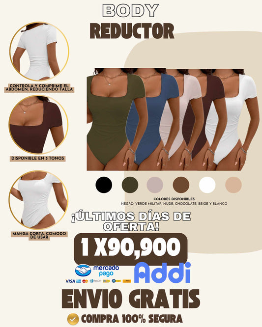 BODY REDUCTOR MANGA CORTA x 1 UND