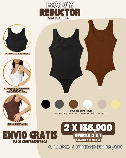 PACK X 2 BODYS REDUCTORES MANGA SIZA