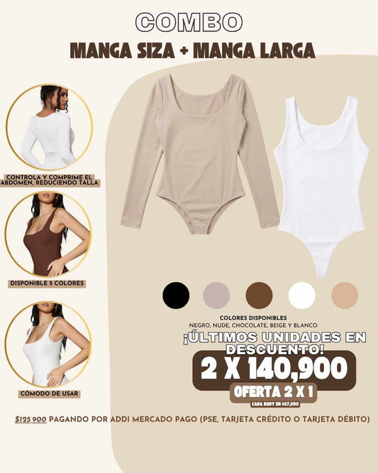 2 x 1 COMBO REDUCTOR: MANGA LARGA + MANGA SIZA