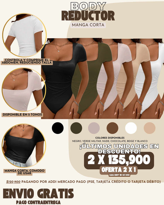 2 X 1 BODYS REDUCTORES MANGA CORTA