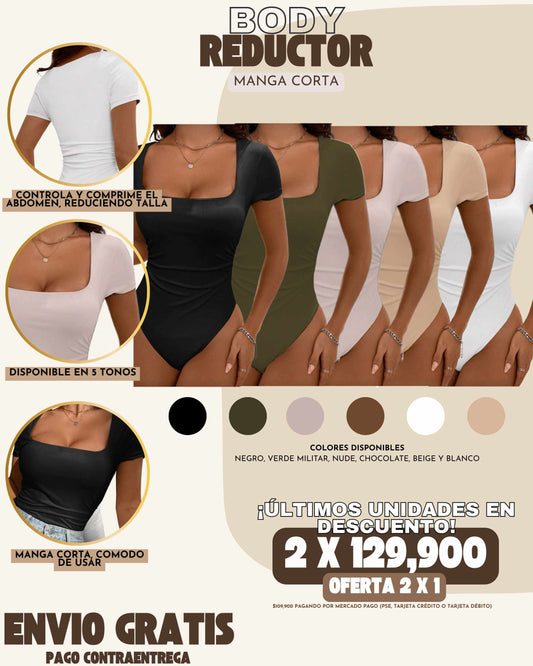 2 X 1 BODYS REDUCTORES MANGA CORTA