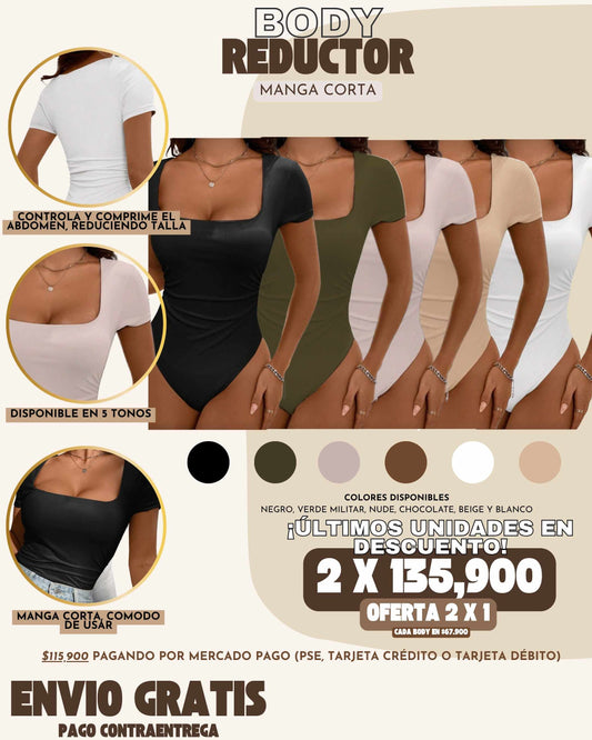 2 X 1 BODYS REDUCTORES MANGA CORTA