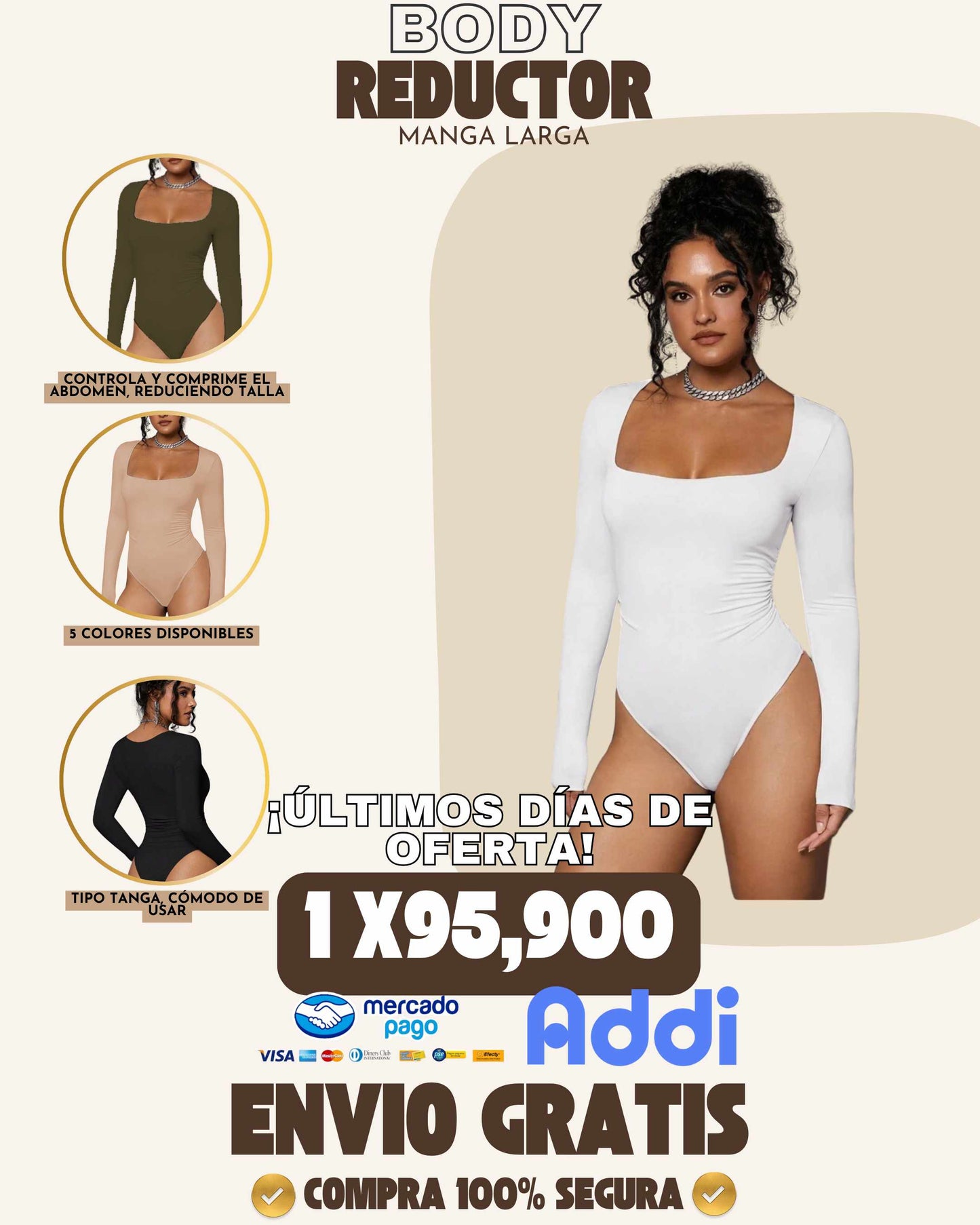 BODY REDUCTOR MANGA LARGA x 1 UND
